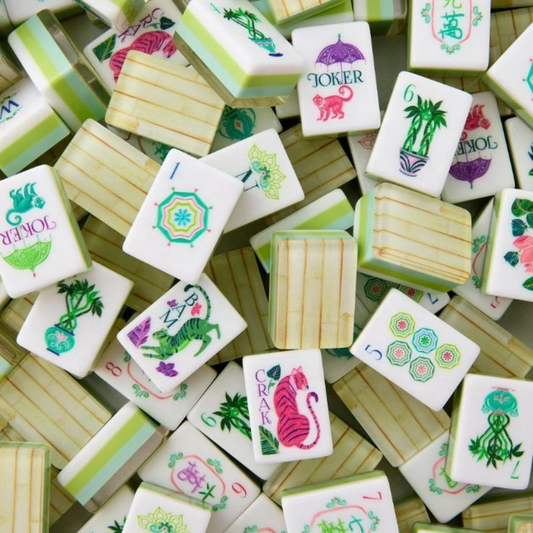 Bamboo Grain Print American Mahjong Tiles