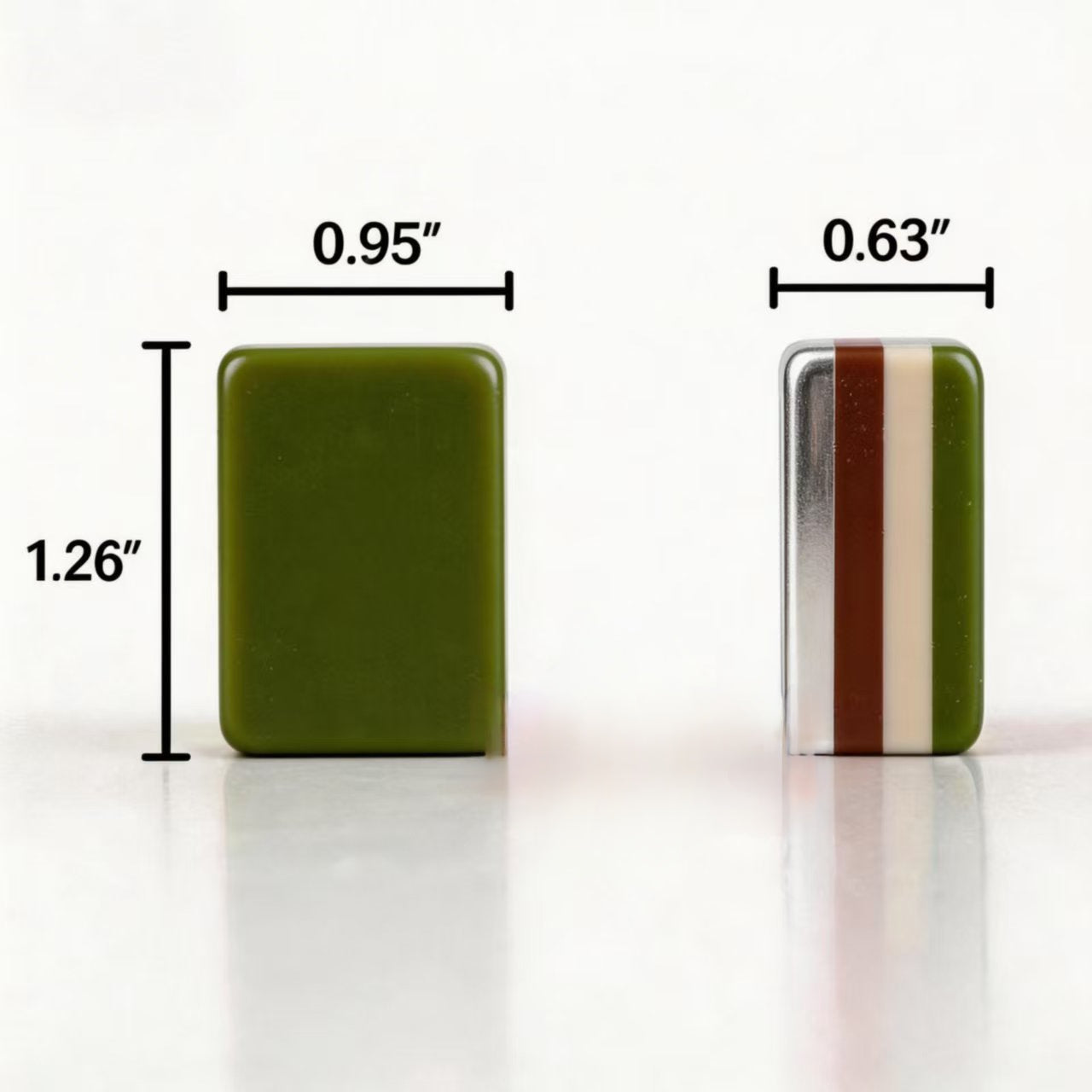 Olive Green 4-Layer Acrylic Mahjong Tiles