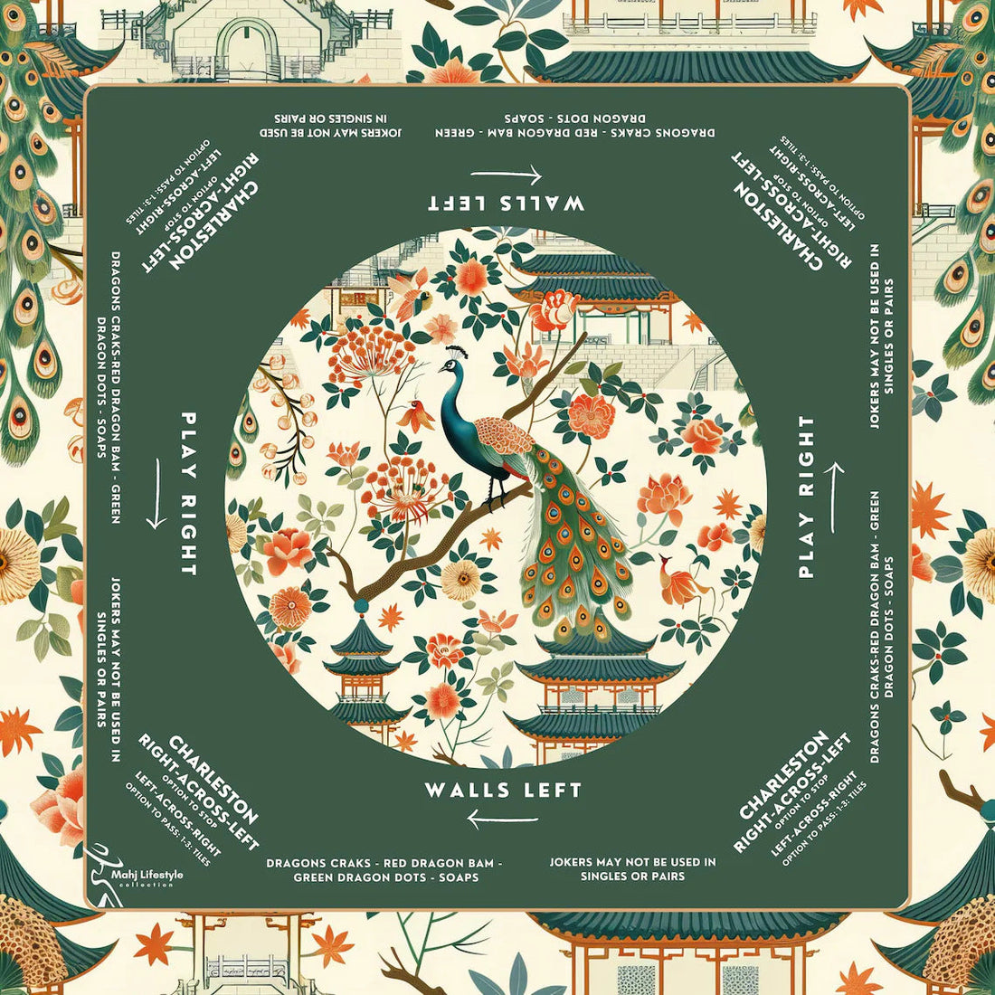 Elegant Jade Peacock Chinoiserie Mahjong Mat: The Complete Guide for Mahjong Enthusiasts
