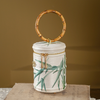 Luxury Bamboo Embroidery Cylinder Bag – Elegant Handbag & Crossbody Purse for Women
