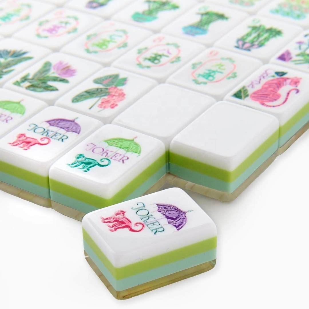 Bamboo Grain Print American Mahjong Tiles