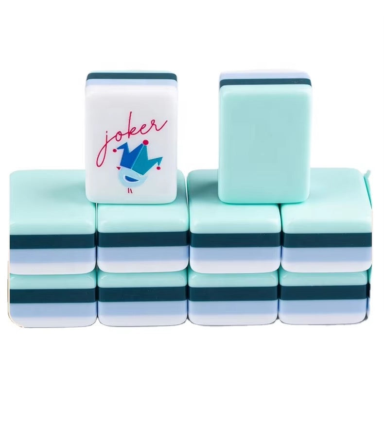 Tiffany Blue 4-Layer Mahjong Tiles