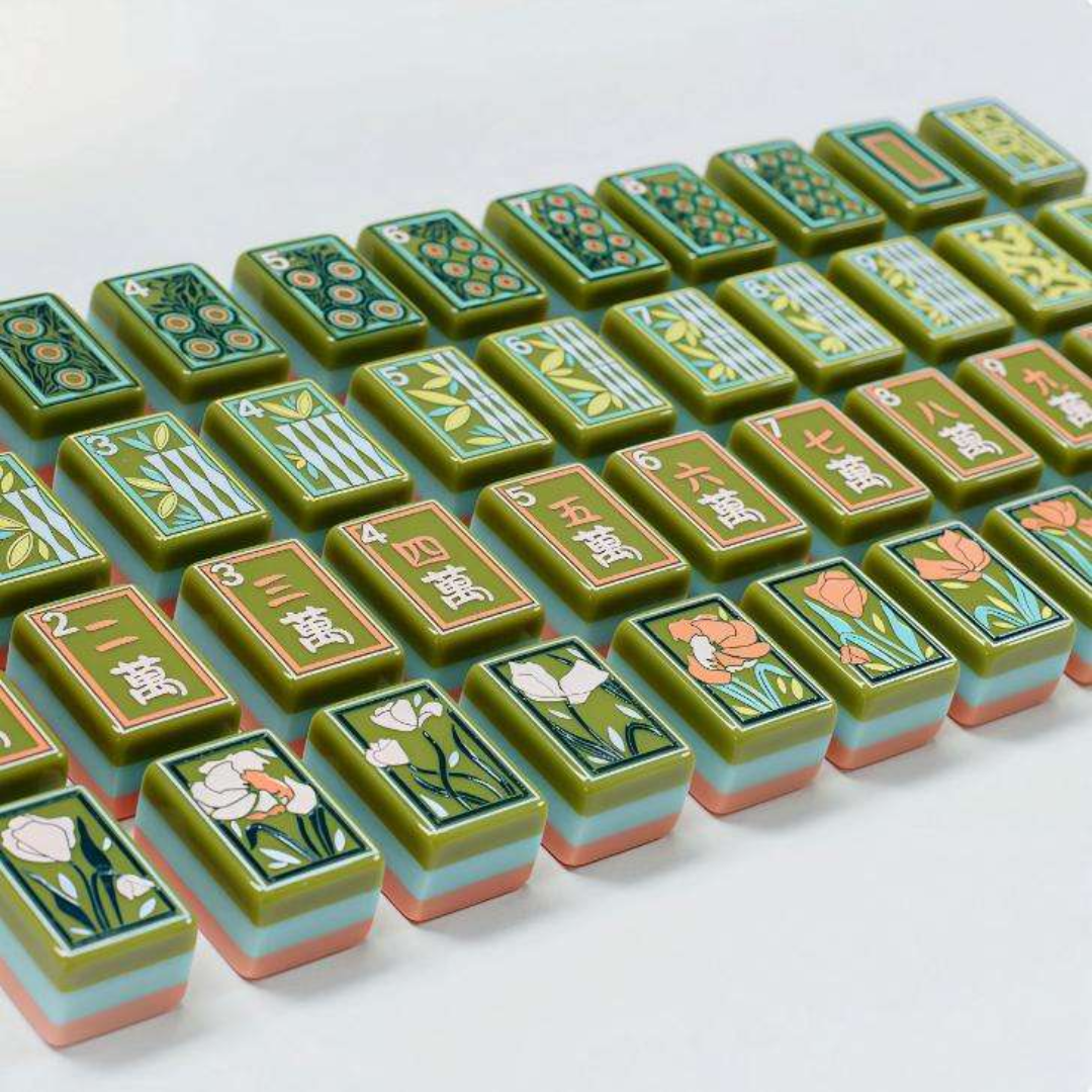 Emerald Green Premium American Mahjong Tiles