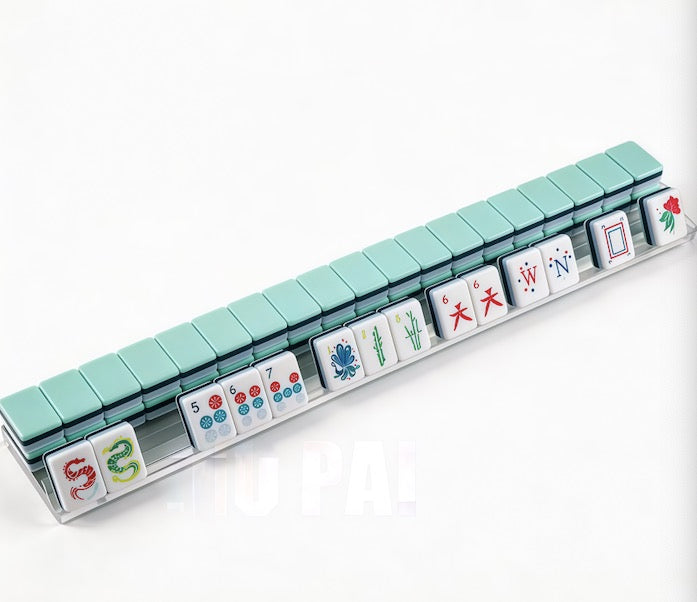Tiffany Blue 4-Layer Mahjong Tiles