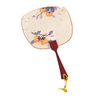 Gold Foil Traditional Chinese-Style Rice Paper Round Fan（NanJing）