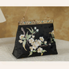 Luxury Heavy Embroidered Floral Evening Bag with Beaded Accents – Elegant Handheld Purse