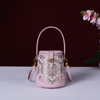 Song Brocade Silk Bucket Bag Chinese Intangible Cultural Heritage Handbag