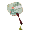 Gold Foil Traditional Chinese-Style Rice Paper Round Fan（NanJing）