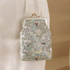 Brocade Butterfly Printed Shoulder Phone Bag for  Women – Elegant Ethnic Style Crossbody Mini Purse