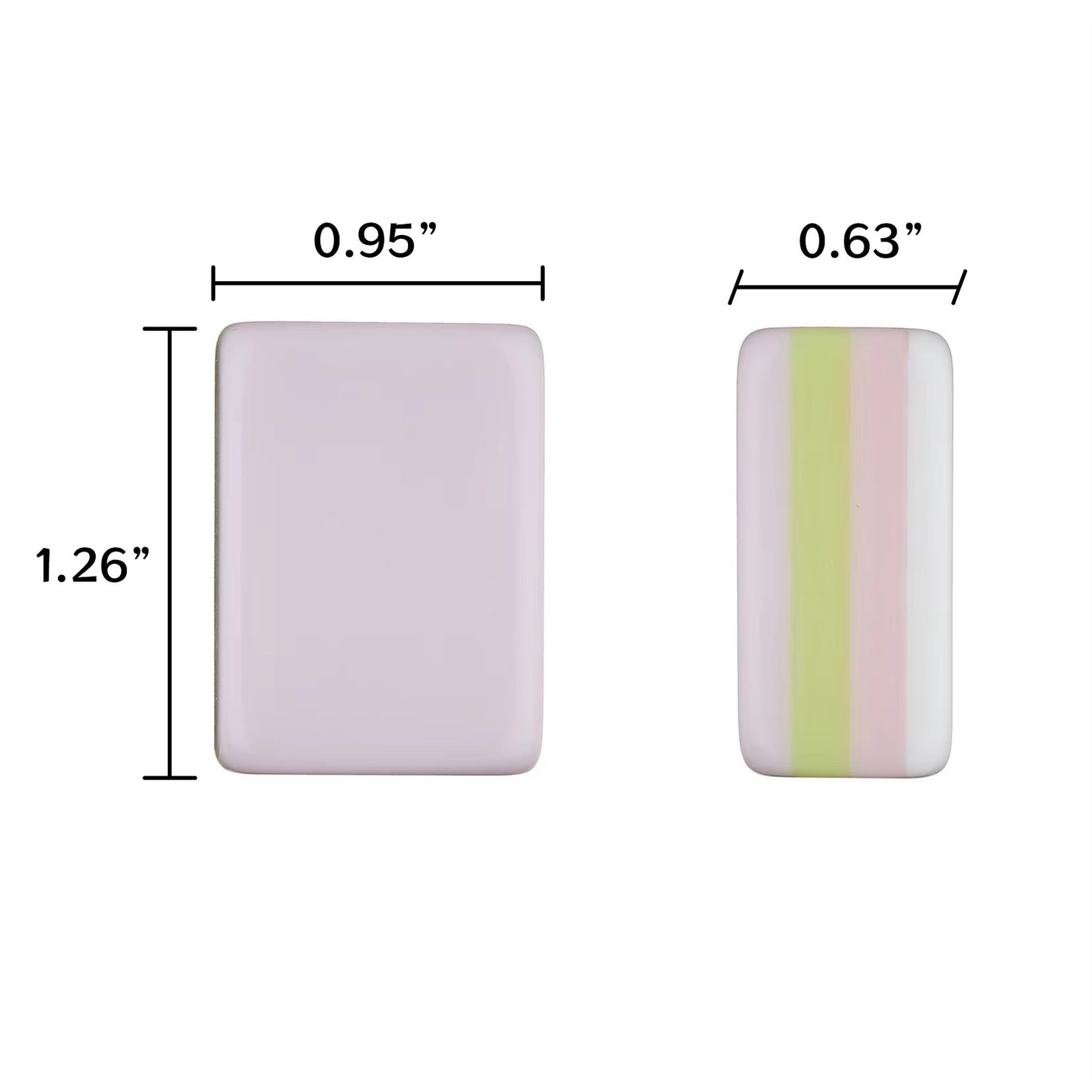Violet 4-Layer Acrylic Mahjong Tiles