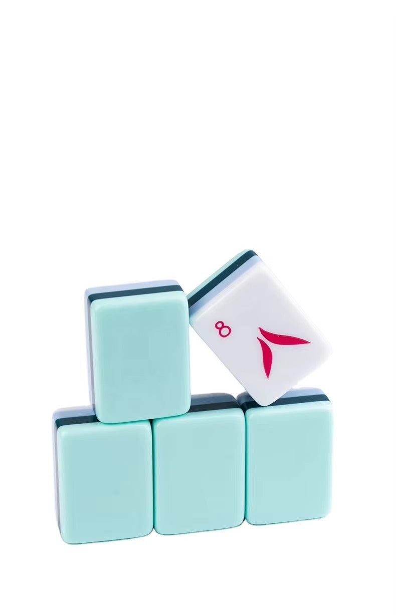 Tiffany Blue 4-Layer Mahjong Tiles