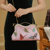 Luxury Embroidered Butterfly Brocade Shell Handbag