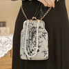 Brocade Butterfly Printed Shoulder Phone Bag for  Women – Elegant Ethnic Style Crossbody Mini Purse