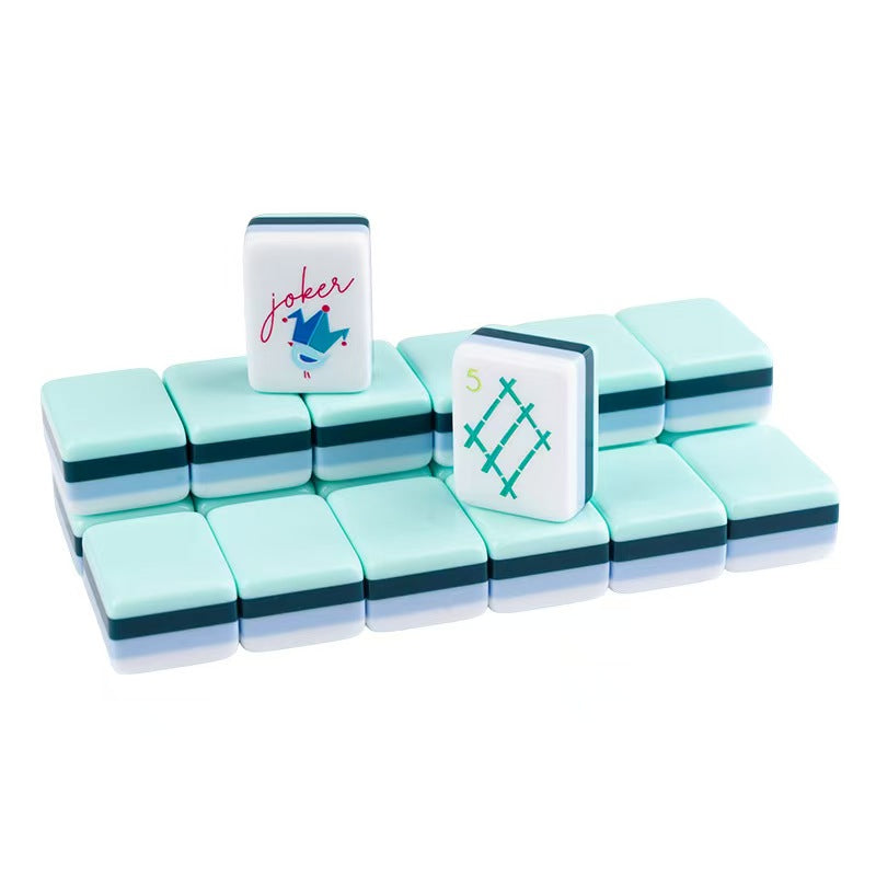 Tiffany Blue 4-Layer Mahjong Tiles
