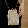 Brocade Butterfly Printed Shoulder Phone Bag for  Women – Elegant Ethnic Style Crossbody Mini Purse