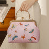 Elegant Butterfly Embroidered Tote Bag – Artistic Butterfly Shoulder Purse for Women