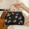Elegant Butterfly Embroidered Tote Bag – Artistic Butterfly Shoulder Purse for Women
