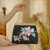 Luxury Heavy Embroidered Floral Evening Bag with Beaded Accents – Elegant Handheld Purse