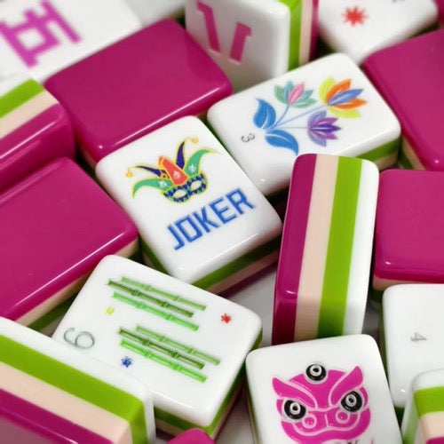 Fuchsia 4-Layer Mahjong Tiles