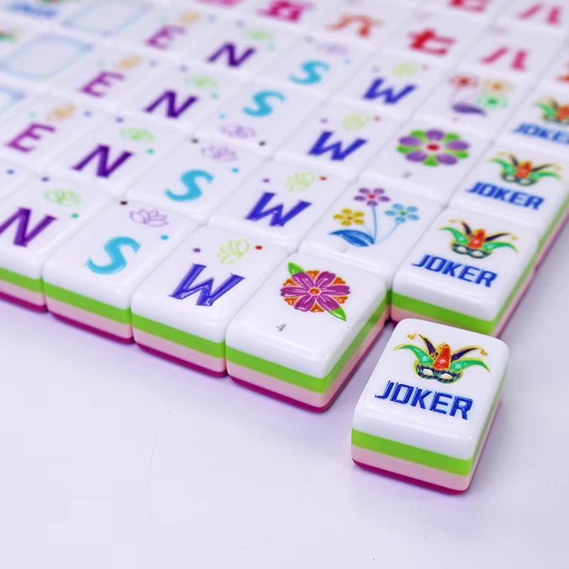 Fuchsia 4-Layer Mahjong Tiles