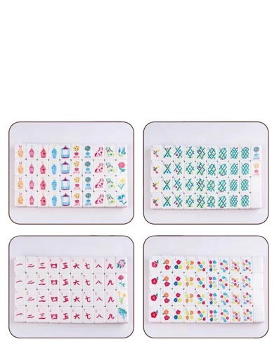 Premium Orange 4-Layer Printed American Mahjong Tiles