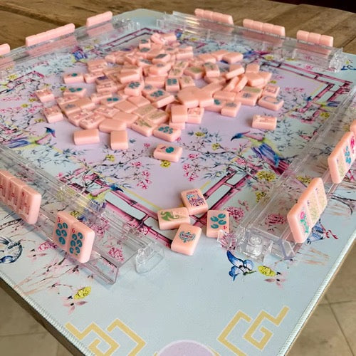 Macaron Pink Acrylic Mahjong Tiles