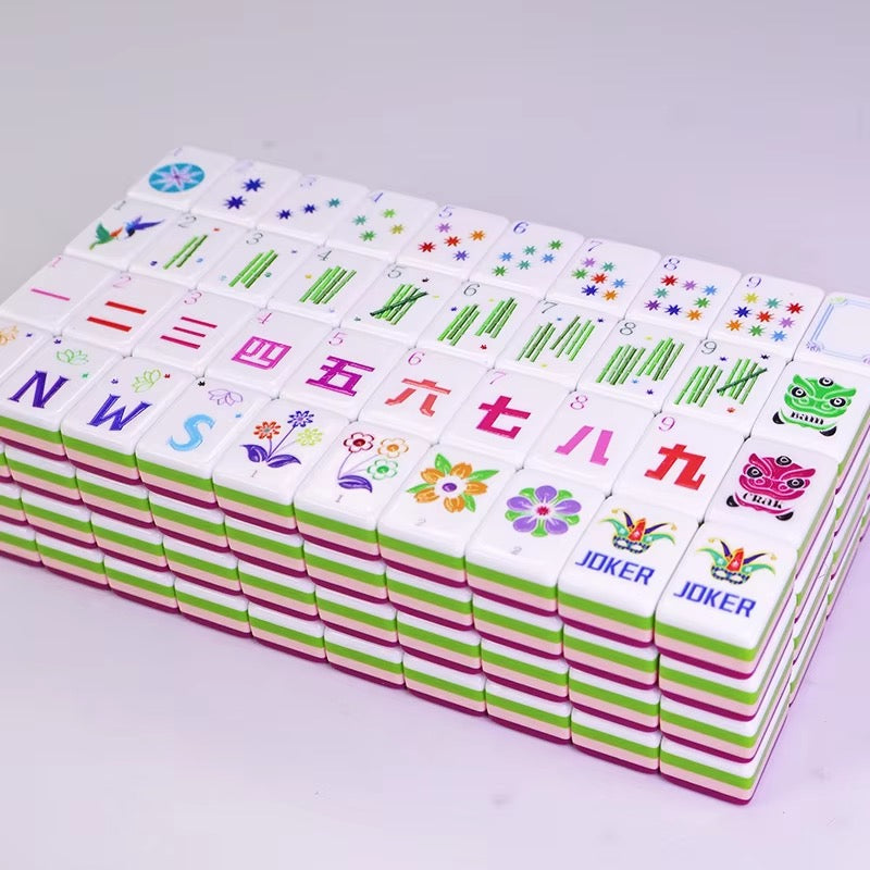 Fuchsia 4-Layer Mahjong Tiles