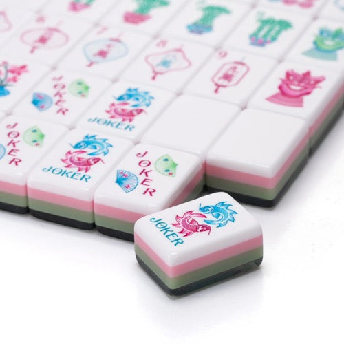 Emerald Green 4-Layer Mahjong Tiles