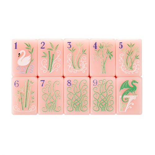 Macaron Pink Acrylic Mahjong Tiles