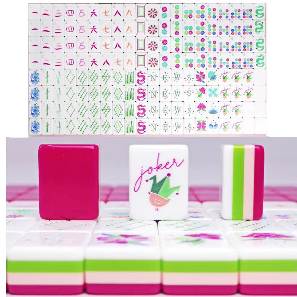 Fuchsia 4-Layer Mahjong Tiles