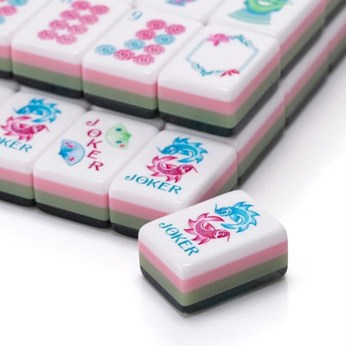 Emerald Green 4-Layer Mahjong Tiles
