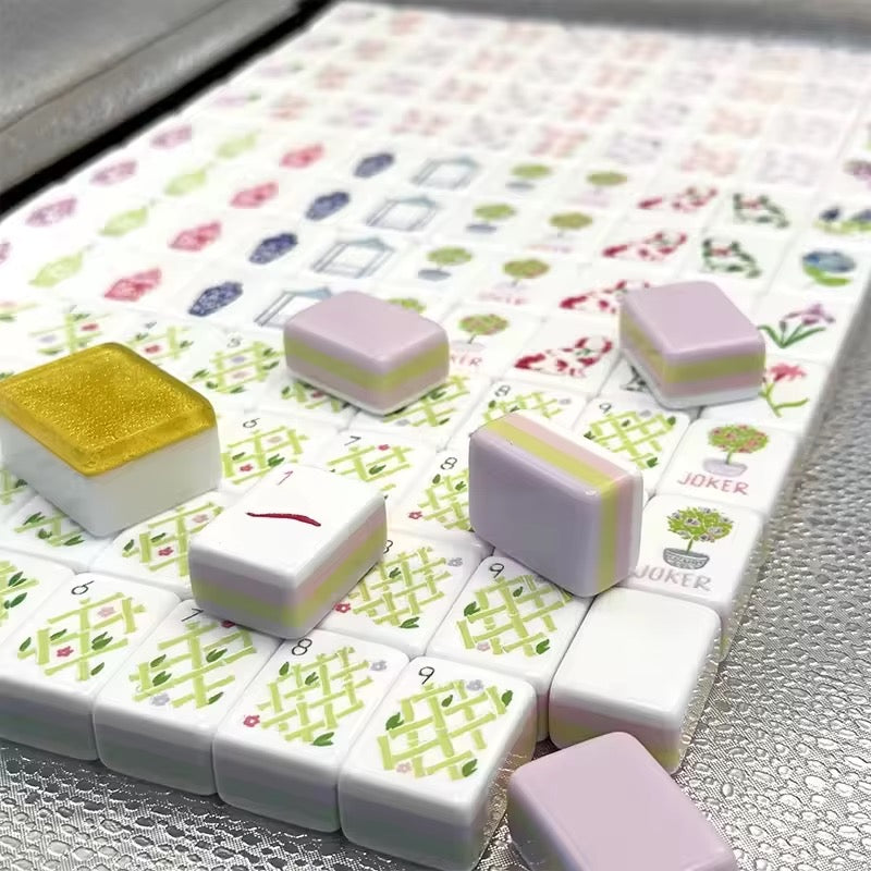 Violet 4-Layer Acrylic Mahjong Tiles