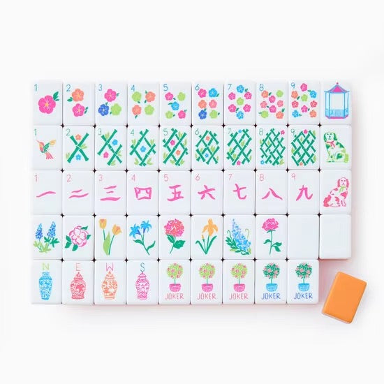 Premium Orange 4-Layer Printed American Mahjong Tiles