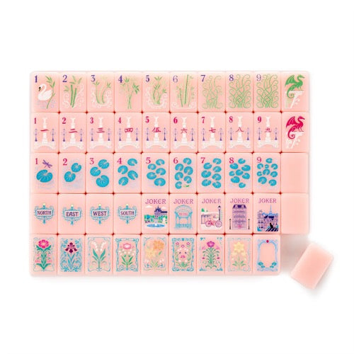 Macaron Pink Acrylic Mahjong Tiles
