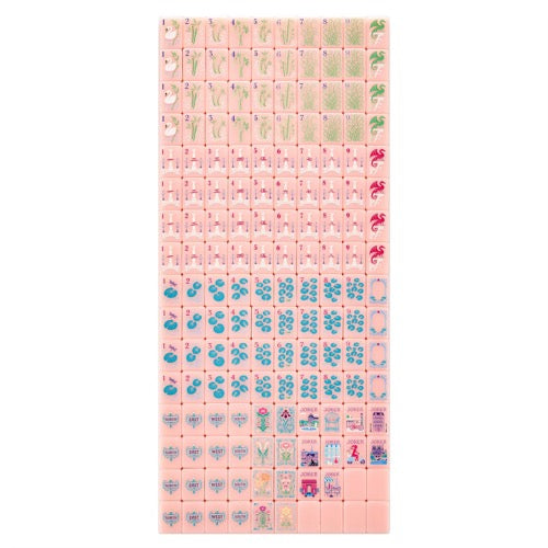 Macaron Pink Acrylic Mahjong Tiles