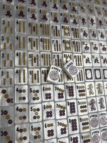 Black Pearl Luxury Acrylic Mahjong Tiles
