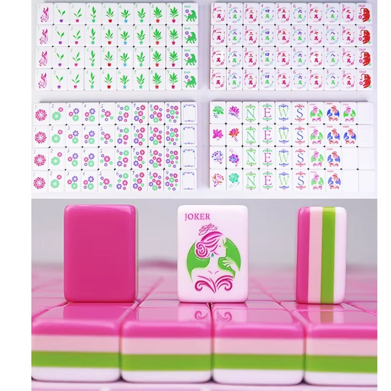 Fuchsia 4-Layer Mahjong Tiles