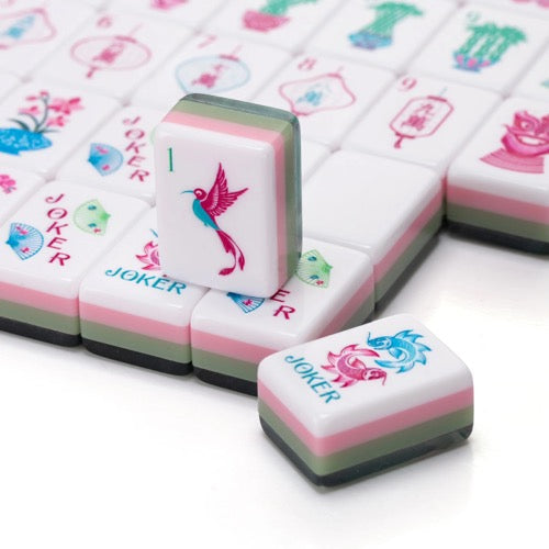 Emerald Green 4-Layer Mahjong Tiles