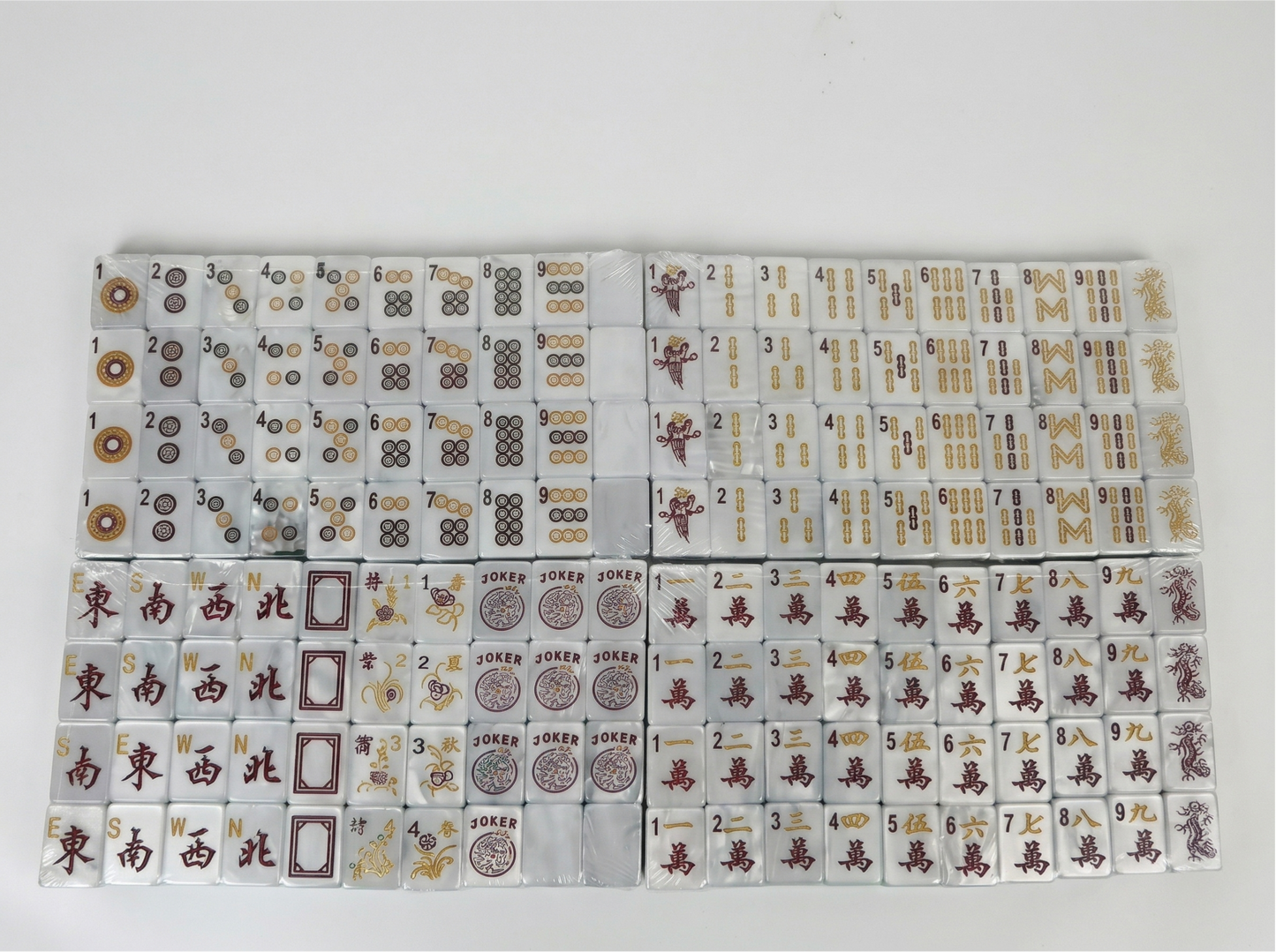 Black Pearl Luxury Acrylic Mahjong Tiles