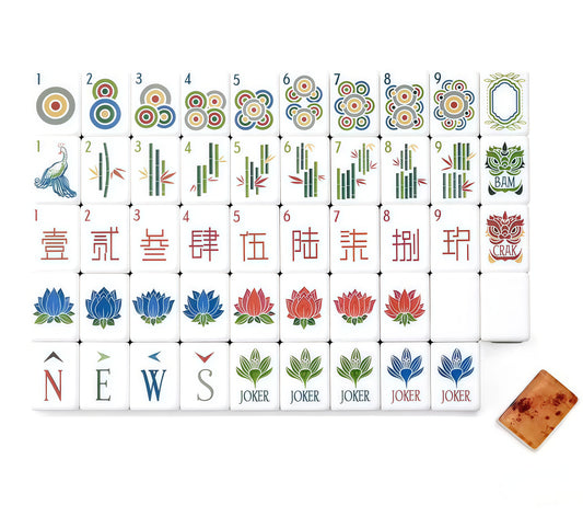 Wood Grain 4-Layer Acrylic Mahjong Tiles