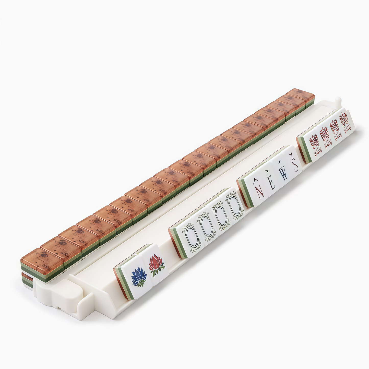 Wood Grain 4-Layer Acrylic Mahjong Tiles