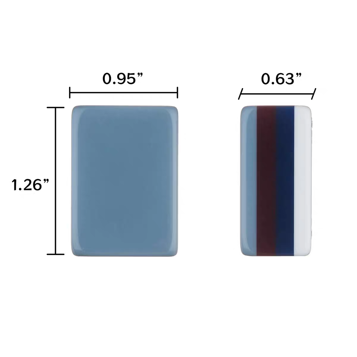 Premium Grayish Blue 4-Layer Printed American Mahjong Tiles