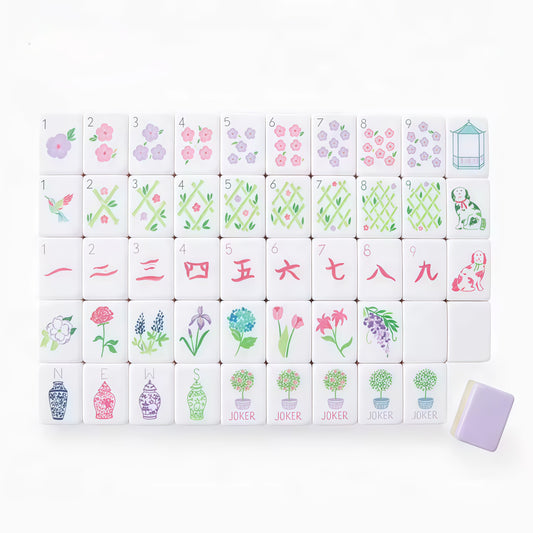 Violet 4-Layer Acrylic Mahjong Tiles