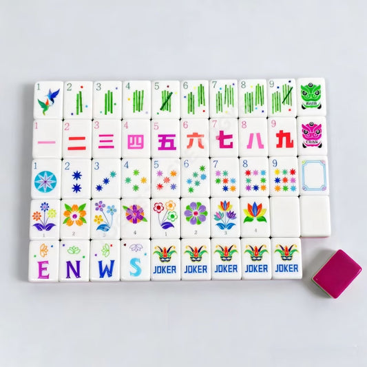 Fuchsia 4-Layer Mahjong Tiles