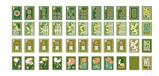 Emerald Green Premium American Mahjong Tiles