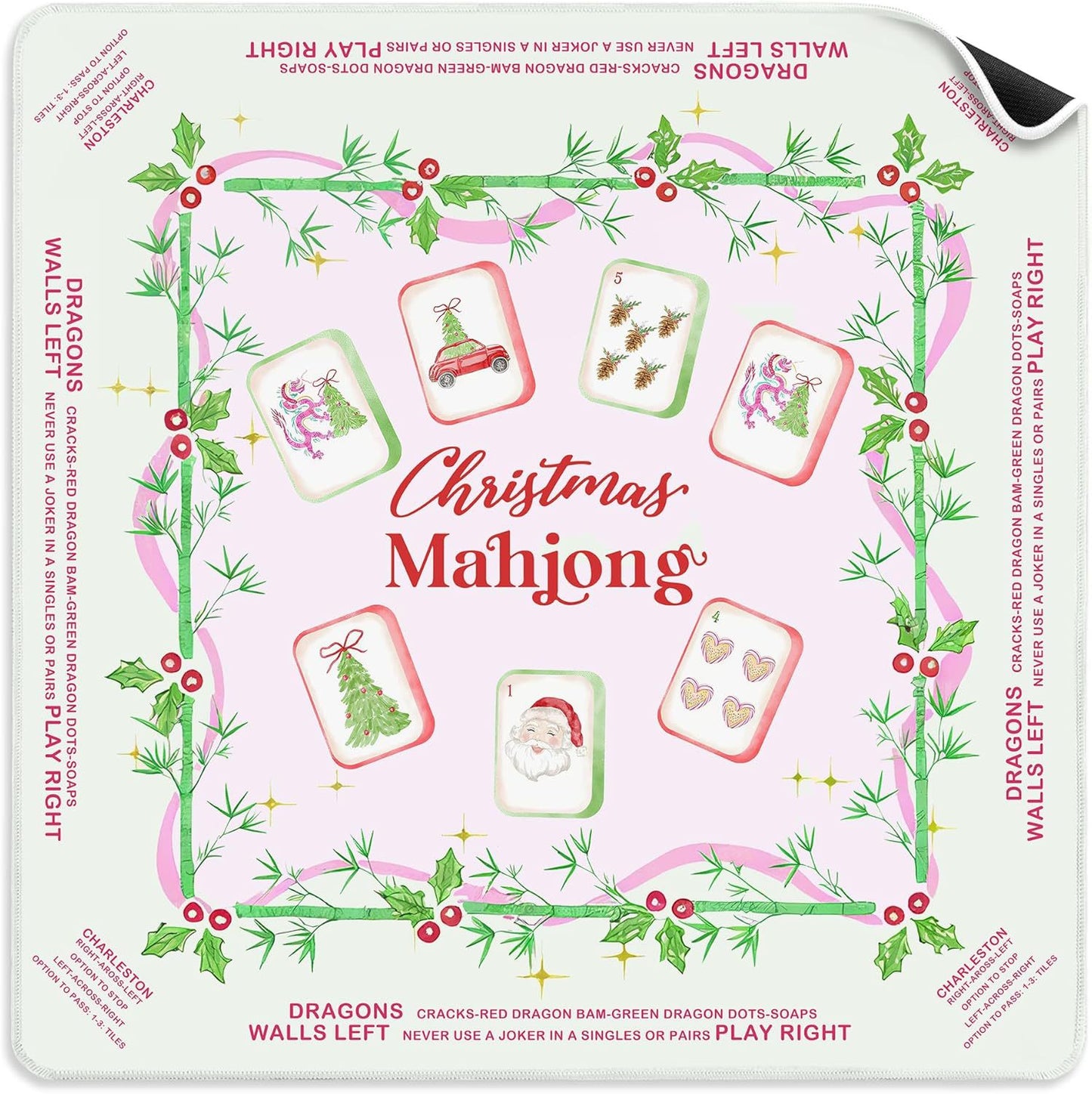 Festive Christmas Mahjong Table Mat