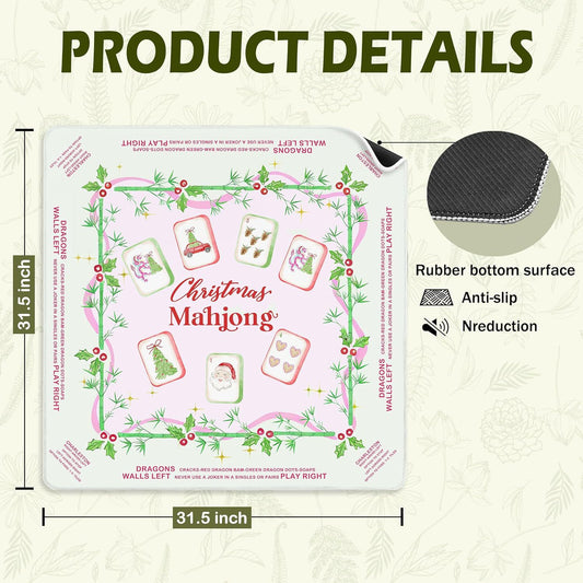 Festive Christmas Mahjong Table Mat