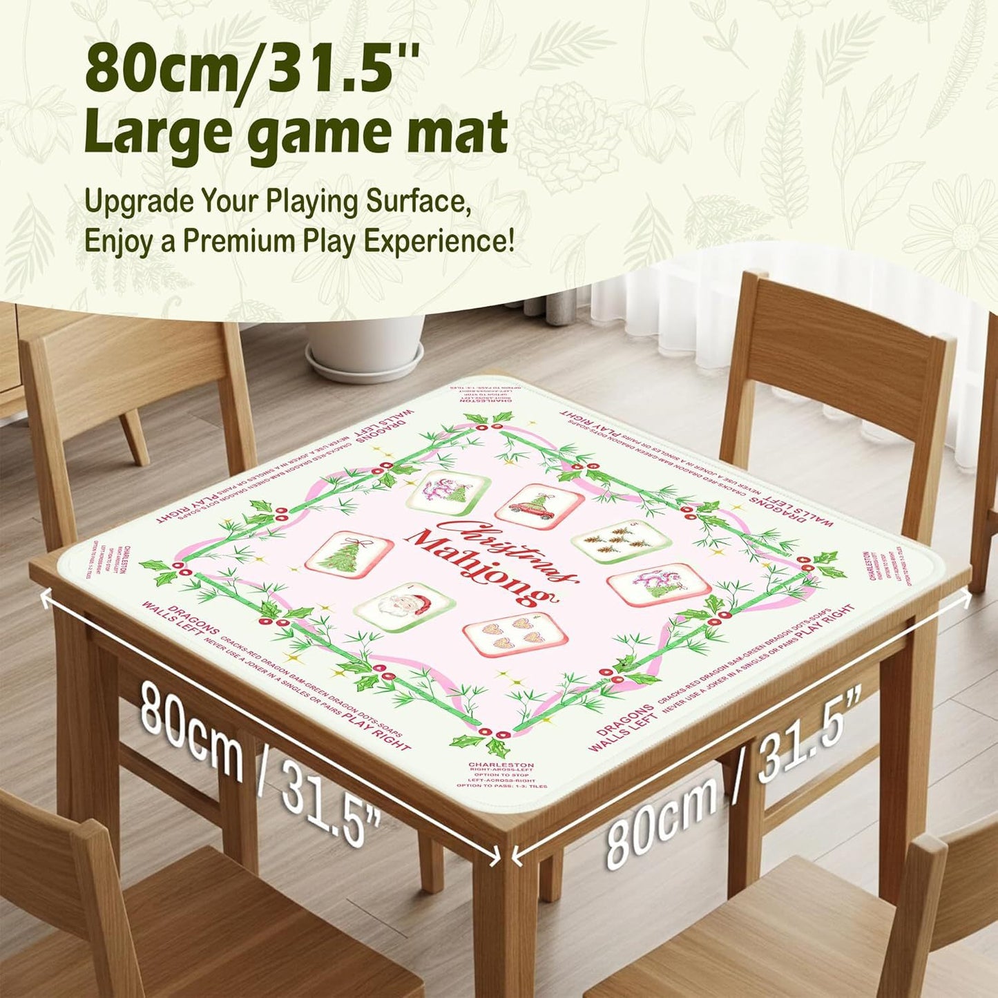 Festive Christmas Mahjong Table Mat