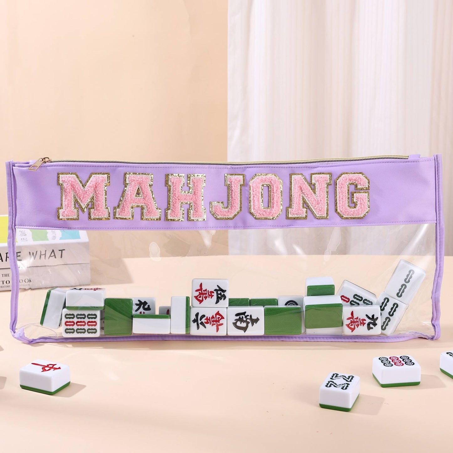 Green Mother of Pearl Acrylic Mahjong Tiles